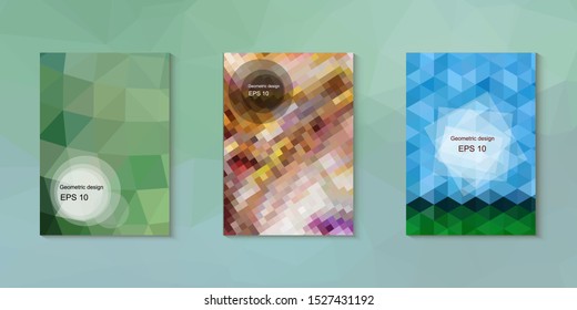 Abstract geometric triangle background, art, artistic, bright, colorful, design. Mosaic, color background. Mosaic texture. The effect of stained glass. EPS 10 Vector