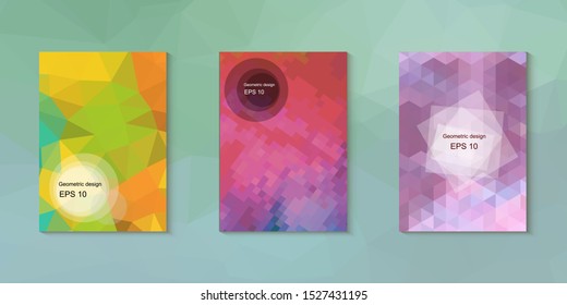 Abstract geometric triangle background, art, artistic, bright, colorful, design. Mosaic, color background. Mosaic texture. The effect of stained glass. EPS 10 Vector