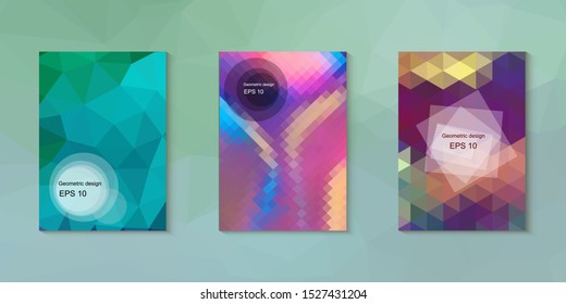 Abstract geometric triangle background, art, artistic, bright, colorful, design. Mosaic, color background. Mosaic texture. The effect of stained glass. EPS 10 Vector