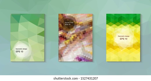 Abstract geometric triangle background, art, artistic, bright, colorful, design. Mosaic, color background. Mosaic texture. The effect of stained glass. EPS 10 Vector