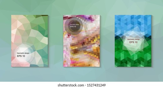 Abstract geometric triangle background, art, artistic, bright, colorful, design. Mosaic, color background. Mosaic texture. The effect of stained glass. EPS 10 Vector