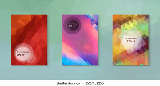 Abstract geometric triangle background, art, artistic, bright, colorful, design. Mosaic, color background. Mosaic texture. The effect of stained glass. EPS 10 Vector