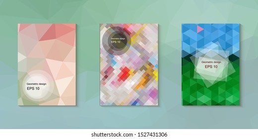 Abstract geometric triangle background, art, artistic, bright, colorful, design. Mosaic, color background. Mosaic texture. The effect of stained glass. EPS 10 Vector