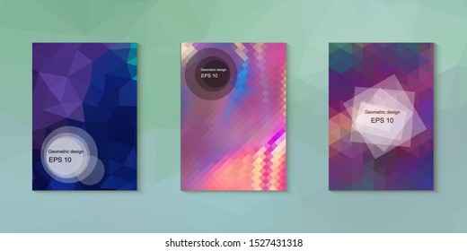 Abstract geometric triangle background, art, artistic, bright, colorful, design. Mosaic, color background. Mosaic texture. The effect of stained glass. EPS 10 Vector