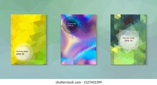 Abstract geometric triangle background, art, artistic, bright, colorful, design. Mosaic, color background. Mosaic texture. The effect of stained glass. EPS 10 Vector