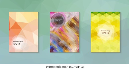 Abstract geometric triangle background, art, artistic, bright, colorful, design. Mosaic, color background. Mosaic texture. The effect of stained glass. EPS 10 Vector