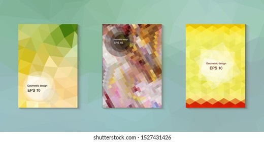 Abstract geometric triangle background, art, artistic, bright, colorful, design. Mosaic, color background. Mosaic texture. The effect of stained glass. EPS 10 Vector