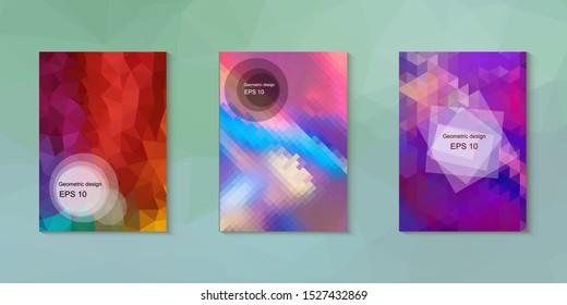 Abstract geometric triangle background, art, artistic, bright, colorful, design. Mosaic, color background. Mosaic texture. The effect of stained glass. EPS 10 Vector