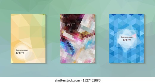 Abstract geometric triangle background, art, artistic, bright, colorful, design. Mosaic, color background. Mosaic texture. The effect of stained glass. EPS 10 Vector