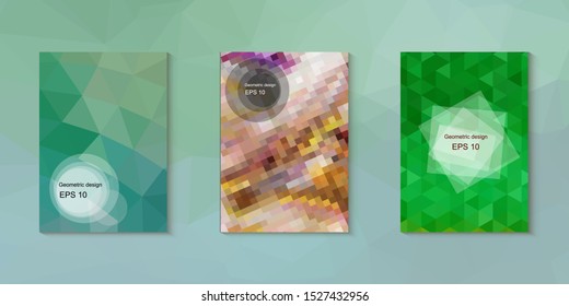 Abstract geometric triangle background, art, artistic, bright, colorful, design. Mosaic, color background. Mosaic texture. The effect of stained glass. EPS 10 Vector
