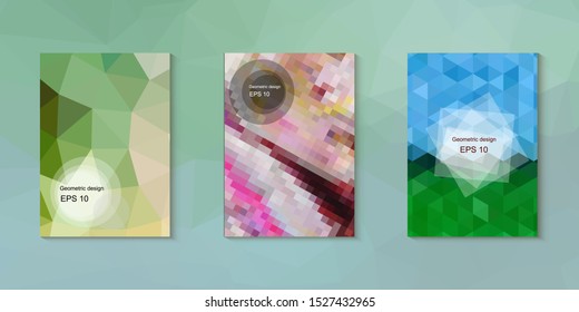 Abstract geometric triangle background, art, artistic, bright, colorful, design. Mosaic, color background. Mosaic texture. The effect of stained glass. EPS 10 Vector