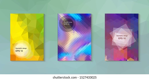 Abstract geometric triangle background, art, artistic, bright, colorful, design. Mosaic, color background. Mosaic texture. The effect of stained glass. EPS 10 Vector