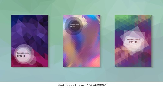 Abstract geometric triangle background, art, artistic, bright, colorful, design. Mosaic, color background. Mosaic texture. The effect of stained glass. EPS 10 Vector