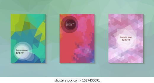 Abstract geometric triangle background, art, artistic, bright, colorful, design. Mosaic, color background. Mosaic texture. The effect of stained glass. EPS 10 Vector