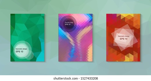 Abstract geometric triangle background, art, artistic, bright, colorful, design. Mosaic, color background. Mosaic texture. The effect of stained glass. EPS 10 Vector