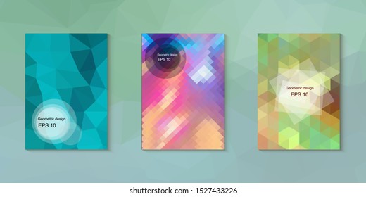 Abstract geometric triangle background, art, artistic, bright, colorful, design. Mosaic, color background. Mosaic texture. The effect of stained glass. EPS 10 Vector