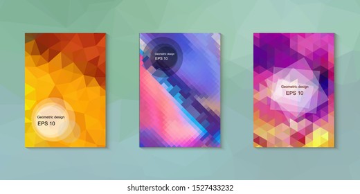 Abstract geometric triangle background, art, artistic, bright, colorful, design. Mosaic, color background. Mosaic texture. The effect of stained glass. EPS 10 Vector