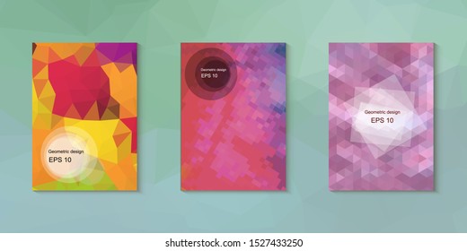 Abstract geometric triangle background, art, artistic, bright, colorful, design. Mosaic, color background. Mosaic texture. The effect of stained glass. EPS 10 Vector