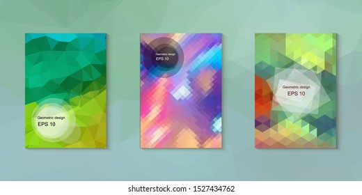 Abstract geometric triangle background, art, artistic, bright, colorful, design. Mosaic, color background. Mosaic texture. The effect of stained glass. EPS 10 Vector