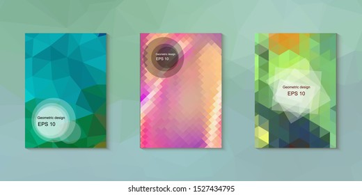 Abstract geometric triangle background, art, artistic, bright, colorful, design. Mosaic, color background. Mosaic texture. The effect of stained glass. EPS 10 Vector