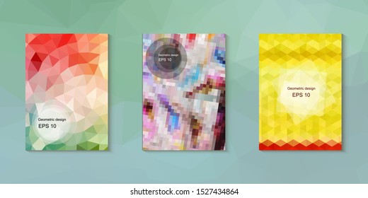 Abstract geometric triangle background, art, artistic, bright, colorful, design. Mosaic, color background. Mosaic texture. The effect of stained glass. EPS 10 Vector