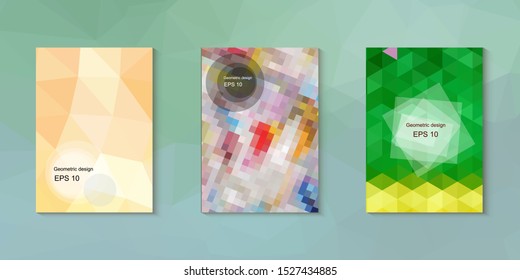 Abstract geometric triangle background, art, artistic, bright, colorful, design. Mosaic, color background. Mosaic texture. The effect of stained glass. EPS 10 Vector