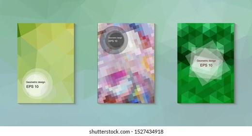 Abstract geometric triangle background, art, artistic, bright, colorful, design. Mosaic, color background. Mosaic texture. The effect of stained glass. EPS 10 Vector