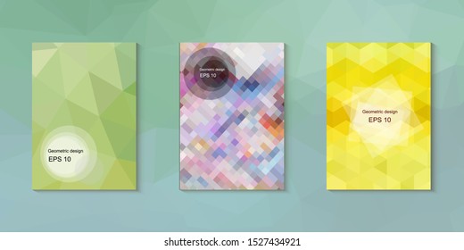 Abstract geometric triangle background, art, artistic, bright, colorful, design. Mosaic, color background. Mosaic texture. The effect of stained glass. EPS 10 Vector