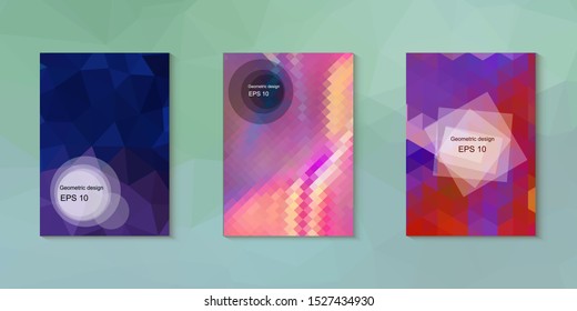 Abstract geometric triangle background, art, artistic, bright, colorful, design. Mosaic, color background. Mosaic texture. The effect of stained glass. EPS 10 Vector