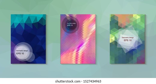 Abstract geometric triangle background, art, artistic, bright, colorful, design. Mosaic, color background. Mosaic texture. The effect of stained glass. EPS 10 Vector