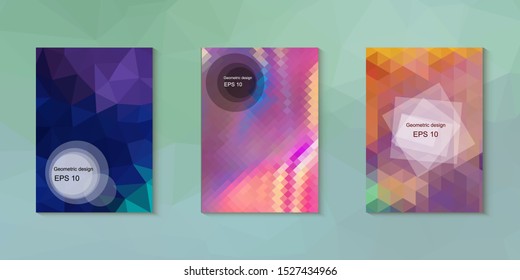 Abstract geometric triangle background, art, artistic, bright, colorful, design. Mosaic, color background. Mosaic texture. The effect of stained glass. EPS 10 Vector