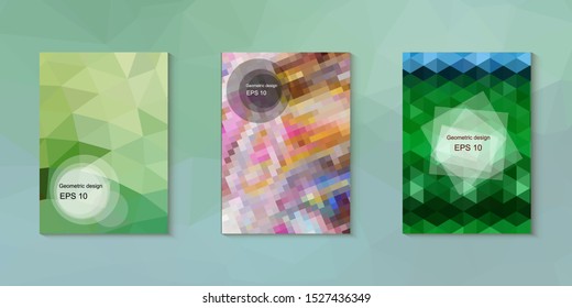 Abstract geometric triangle background, art, artistic, bright, colorful, design. Mosaic, color background. Mosaic texture. The effect of stained glass. EPS 10 Vector