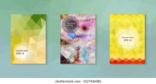 Abstract geometric triangle background, art, artistic, bright, colorful, design. Mosaic, color background. Mosaic texture. The effect of stained glass. EPS 10 Vector