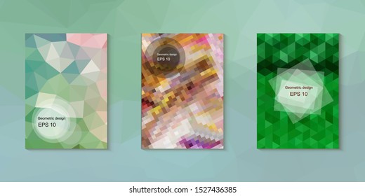 Abstract geometric triangle background, art, artistic, bright, colorful, design. Mosaic, color background. Mosaic texture. The effect of stained glass. EPS 10 Vector