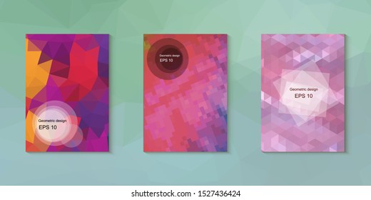 Abstract geometric triangle background, art, artistic, bright, colorful, design. Mosaic, color background. Mosaic texture. The effect of stained glass. EPS 10 Vector