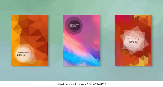 Abstract geometric triangle background, art, artistic, bright, colorful, design. Mosaic, color background. Mosaic texture. The effect of stained glass. EPS 10 Vector
