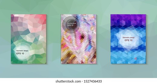 Abstract geometric triangle background, art, artistic, bright, colorful, design. Mosaic, color background. Mosaic texture. The effect of stained glass. EPS 10 Vector