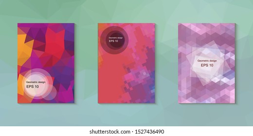 Abstract geometric triangle background, art, artistic, bright, colorful, design. Mosaic, color background. Mosaic texture. The effect of stained glass. EPS 10 Vector