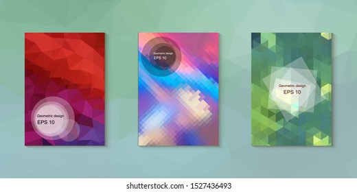Abstract geometric triangle background, art, artistic, bright, colorful, design. Mosaic, color background. Mosaic texture. The effect of stained glass. EPS 10 Vector