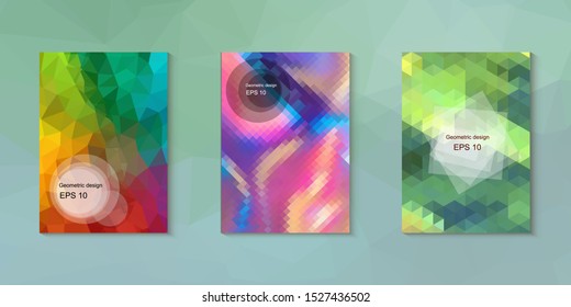 Abstract geometric triangle background, art, artistic, bright, colorful, design. Mosaic, color background. Mosaic texture. The effect of stained glass. EPS 10 Vector
