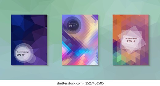 Abstract geometric triangle background, art, artistic, bright, colorful, design. Mosaic, color background. Mosaic texture. The effect of stained glass. EPS 10 Vector