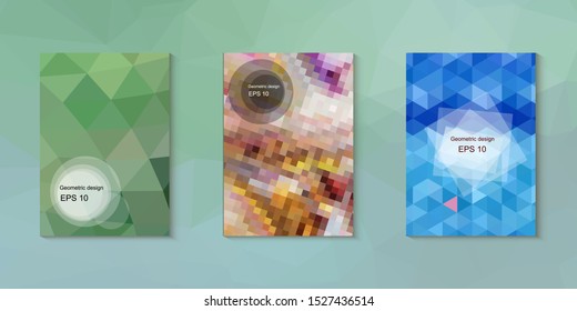 Abstract geometric triangle background, art, artistic, bright, colorful, design. Mosaic, color background. Mosaic texture. The effect of stained glass. EPS 10 Vector