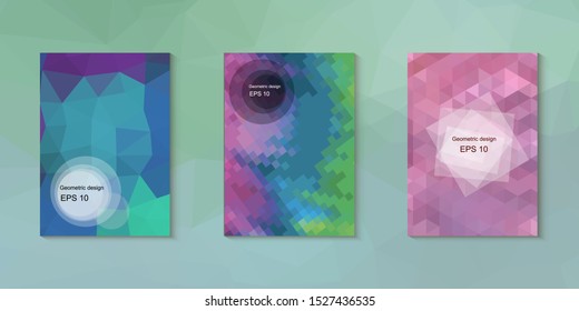 Abstract geometric triangle background, art, artistic, bright, colorful, design. Mosaic, color background. Mosaic texture. The effect of stained glass. EPS 10 Vector