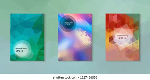 Abstract geometric triangle background, art, artistic, bright, colorful, design. Mosaic, color background. Mosaic texture. The effect of stained glass. EPS 10 Vector