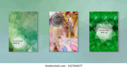 Abstract geometric triangle background, art, artistic, bright, colorful, design. Mosaic, color background. Mosaic texture. The effect of stained glass. EPS 10 Vector