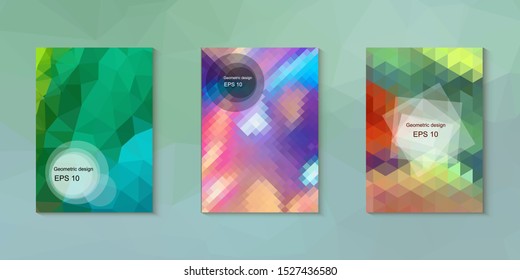 Abstract geometric triangle background, art, artistic, bright, colorful, design. Mosaic, color background. Mosaic texture. The effect of stained glass. EPS 10 Vector