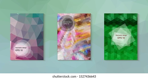 Abstract geometric triangle background, art, artistic, bright, colorful, design. Mosaic, color background. Mosaic texture. The effect of stained glass. EPS 10 Vector