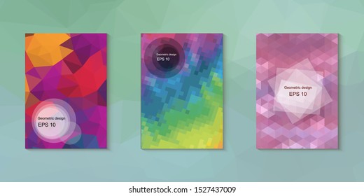 Abstract geometric triangle background, art, artistic, bright, colorful, design. Mosaic, color background. Mosaic texture. The effect of stained glass. EPS 10 Vector