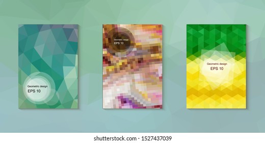 Abstract geometric triangle background, art, artistic, bright, colorful, design. Mosaic, color background. Mosaic texture. The effect of stained glass. EPS 10 Vector