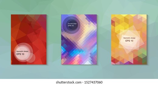 Abstract geometric triangle background, art, artistic, bright, colorful, design. Mosaic, color background. Mosaic texture. The effect of stained glass. EPS 10 Vector